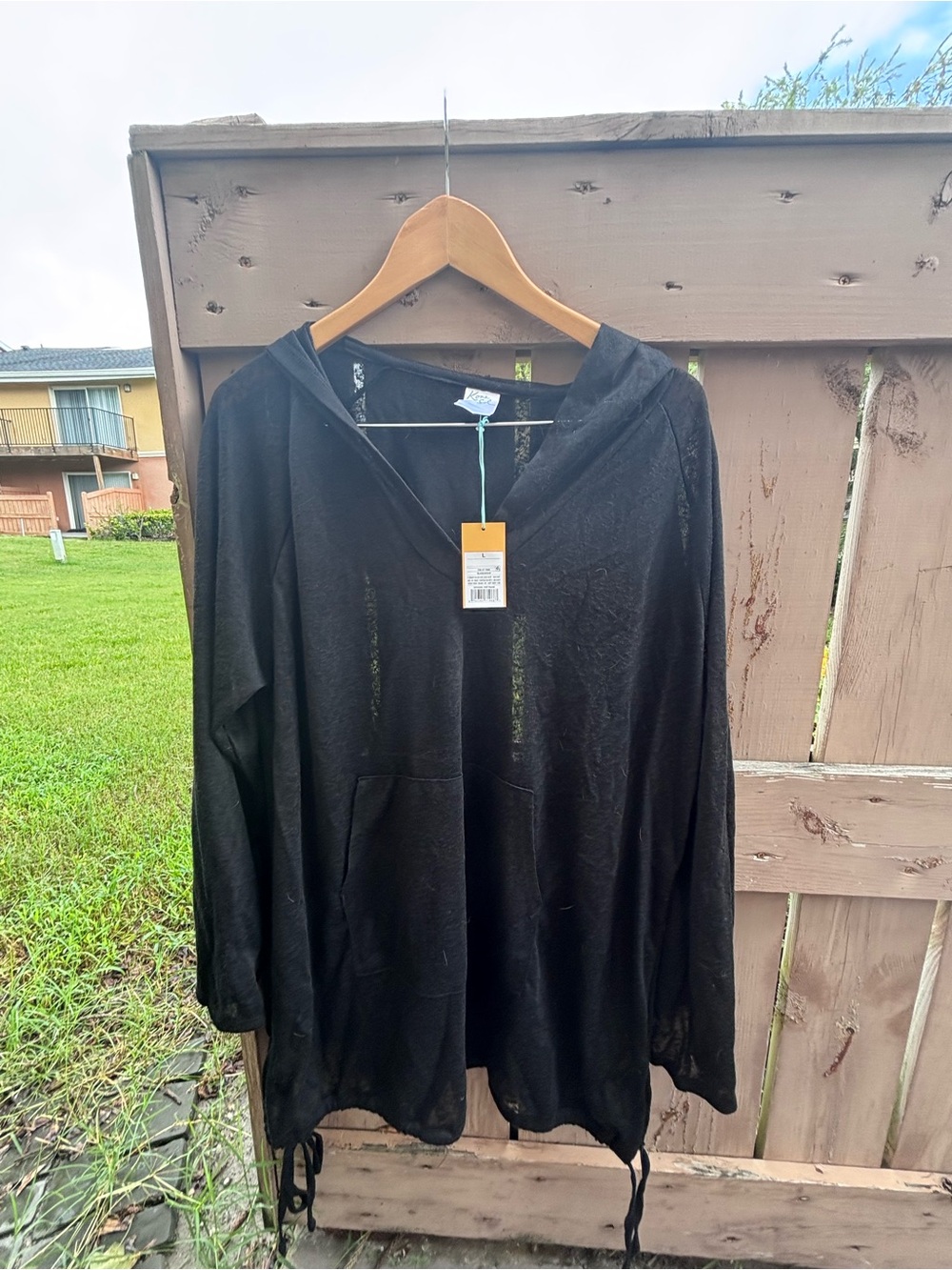 🎉NWT🎉 Black Lightweight Hooded Bathing Suit Cover